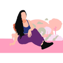 پیش‌نمایش فایل beautiful-lady-is-sitting-in-park-10890485 از پک مد