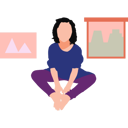 پیش‌نمایش فایل beautiful-lady-is-sitting-on-the-floor-10890507 از پک مد