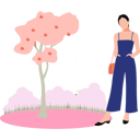 پیش‌نمایش فایل beautiful-lady-is-standing-in-the-park-10890458 از پک مد