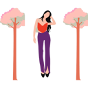 پیش‌نمایش فایل fashion-girl-standing-in-the-middle-of-trees-10890494 از پک مد