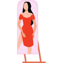 پیش‌نمایش فایل fashion-lady-is-looking-at-herself-in-the-mirror-10890545 از پک مد