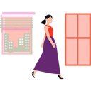پیش‌نمایش فایل fashion-lady-is-walking-in-long-dress-10890454 از پک مد