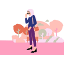 پیش‌نمایش فایل hijabi-girl-is-standing-in-the-park-10890469 از پک مد