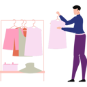 پیش‌نمایش فایل man-is-checking-clothes-10890503 از پک مد