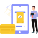 پیش‌نمایش فایل boy-is-looking-at-the-online-money-10731213 از پک کیف پول دیجیتال