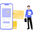 پیش‌نمایش فایل boy-is-standing-next-to-the-smartphone-10731245 از پک کیف پول دیجیتال