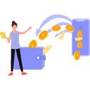 پیش‌نمایش فایل girl-is-pointing-at-the-money-transferring-10731226 از پک کیف پول دیجیتال