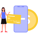 پیش‌نمایش فایل girl-is-telling-about-the-card-transaction-10731220 از پک کیف پول دیجیتال