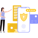 پیش‌نمایش فایل girl-is-telling-about-the-fingerprint-lock-10731231 از پک کیف پول دیجیتال