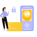 پیش‌نمایش فایل girl-is-transferring-money-from-card-to-mobile-10731240 از پک کیف پول دیجیتال