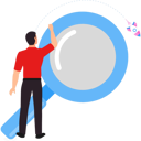 پیش‌نمایش فایل boy-is-pointing-at-magnifying-glass-10928161 از پک بزرگ‌نمایی