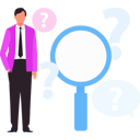 پیش‌نمایش فایل businessman-is-standing-next-to-magnifying-glass-10928181 از پک بزرگ‌نمایی