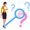 پیش‌نمایش فایل businesswoman-is-looking-at-the-magnifying-glass-10928115 از پک بزرگ‌نمایی