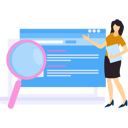 پیش‌نمایش فایل businesswoman-is-showing-web-page-search-10928106 از پک بزرگ‌نمایی