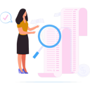 پیش‌نمایش فایل lady-is-showing-the-magnifying-glass-10928099 از پک بزرگ‌نمایی