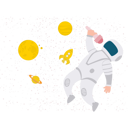 پیش‌نمایش فایل astronaut-holding-microphone-11085314 از پک فضانورد