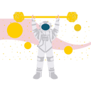 پیش‌نمایش فایل astronaut-lifting-planets-11085309 از پک فضانورد