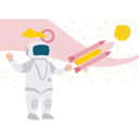 پیش‌نمایش فایل astronaut-looking-at-spaceship-11085303 از پک فضانورد