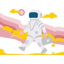 پیش‌نمایش فایل astronaut-man-walking-in-space-11085333 از پک فضانورد