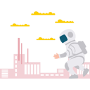 پیش‌نمایش فایل astronaut-observes-colony-in-space-11085304 از پک فضانورد