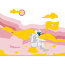 پیش‌نمایش فایل astronaut-planting-flag-on-planet-11085305 از پک فضانورد