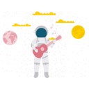 پیش‌نمایش فایل astronaut-playing-guitar-in-space-11085328 از پک فضانورد