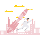 پیش‌نمایش فایل boy-flying-due-to-zero-gravity-in-space-11085323 از پک فضانورد