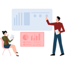 پیش‌نمایش فایل businesswoman-and-businessman-discussing-business-graph-11086148 از پک تحلیل داده‌های کلان