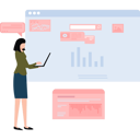 پیش‌نمایش فایل businesswoman-looking-at-business-graph-11086221 از پک تحلیل داده‌های کلان