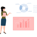 پیش‌نمایش فایل businesswoman-telling-about-business-marketing-11086165 از پک تحلیل داده‌های کلان