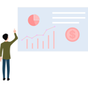 پیش‌نمایش فایل girl-pointing-to-business-management-11086176 از پک تحلیل داده‌های کلان
