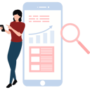 پیش‌نمایش فایل woman-using-mobile-phone-doing-online-analysis-11086191 از پک تحلیل داده‌های کلان