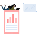 پیش‌نمایش فایل working-girl-working-on-business-bar-graph-11086203 از پک تحلیل داده‌های کلان