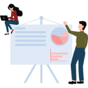 پیش‌نمایش فایل working-woman-and-man-making-presentation-11086198 از پک تحلیل داده‌های کلان