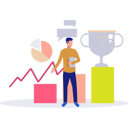 پیش‌نمایش فایل boy-showing-marketing-pie-graph-11086274 از پک بازاریابی برند