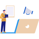 پیش‌نمایش فایل boy-using-laptop-for-announcement-11086237 از پک بازاریابی برند