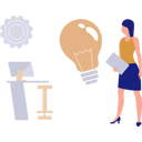 پیش‌نمایش فایل girl-having-marketing-idea-11086256 از پک بازاریابی برند