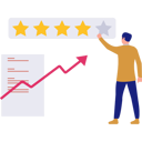 پیش‌نمایش فایل man-pointing-to-star-rating-on-document-11086285 از پک بازاریابی برند