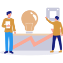 پیش‌نمایش فایل two-mes-talking-about-marketing-idea-11086258 از پک بازاریابی برند