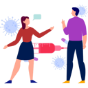 پیش‌نمایش فایل boy-and-girl-are-talking-about-virus-10992230 از پک شیوع ویروس