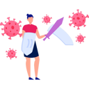 پیش‌نمایش فایل girl-is-fighting-for-virus-protection-10992253 از پک شیوع ویروس
