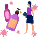 پیش‌نمایش فایل girl-is-looking-at-the-hand-sanitisers-10992290 از پک شیوع ویروس