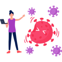 پیش‌نمایش فایل girl-is-pointing-at-the-microbe-disease-10992239 از پک شیوع ویروس