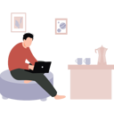 پیش‌نمایش فایل boy-is-sitting-on-a-sofa-working-on-a-laptop-10983719 از پک افراد