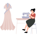پیش‌نمایش فایل female-sits-by-a-sewing-machine-10983656 از پک افراد