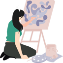 پیش‌نمایش فایل girl-is-painting-on-the-painting-board-10983705 از پک افراد