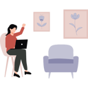 پیش‌نمایش فایل girl-is-sitting-on-chair-and-working-on-laptop-10983594 از پک افراد