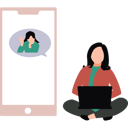 پیش‌نمایش فایل girl-is-talking-online-on-laptop-10983669 از پک افراد