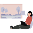 پیش‌نمایش فایل girl-works-online-at-home-on-laptop-10983682 از پک افراد