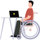 پیش‌نمایش فایل man-is-sitting-on-wheelchair-working-on-laptop-10983680 از پک افراد